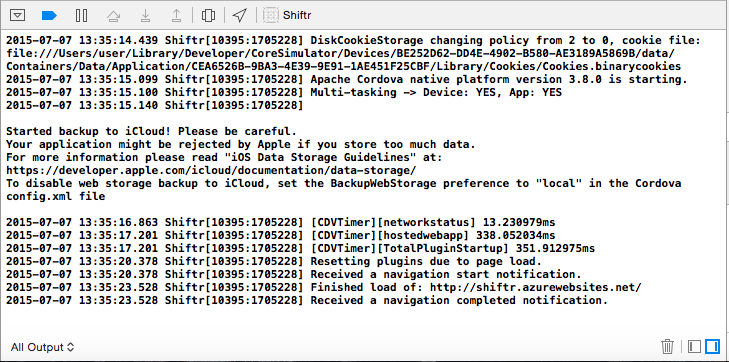 Examining the Console Log