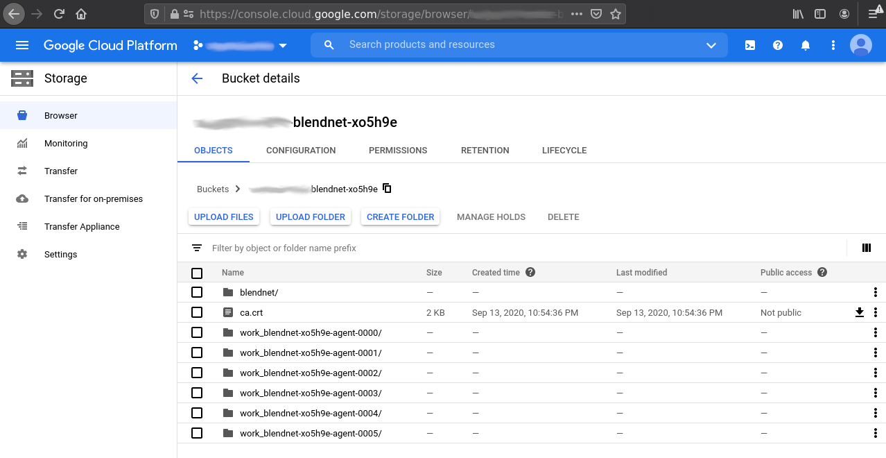 GCP - BlendNet bucket